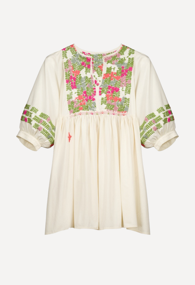Violeta Short Dress Dress Violeta Cream Primavera Short Dress Violeta Cream Primavera Short Dress | Mi Golondrina