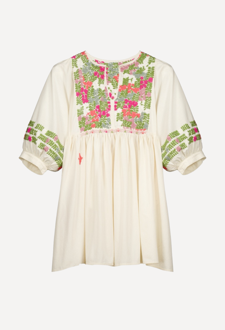 Violeta Short Dress Dress Violeta Cream Primavera Short Dress Violeta Cream Primavera Short Dress | Mi Golondrina