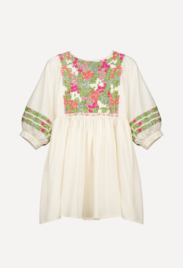 Violeta Short Dress Dress Violeta Cream Primavera Short Dress Violeta Cream Primavera Short Dress | Mi Golondrina