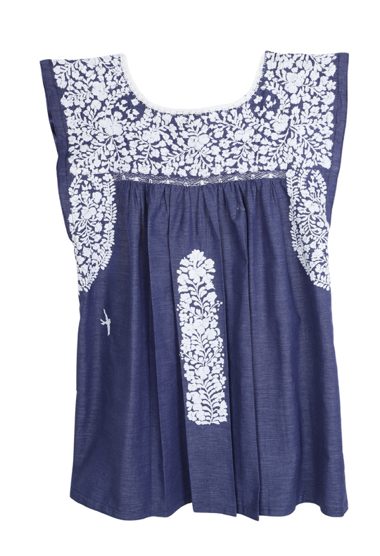 Blanca y Azul Marino