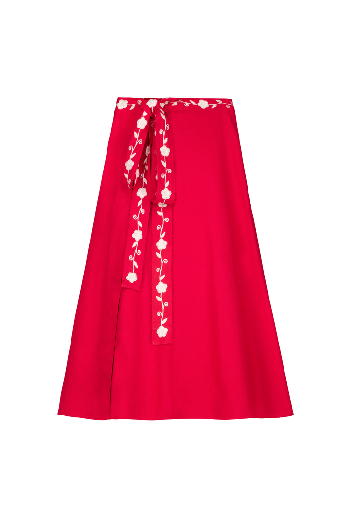 The Wrap Skirt in Red
