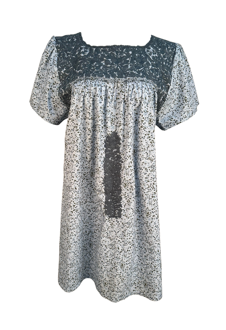 Liliana Blue Floral Short Dress