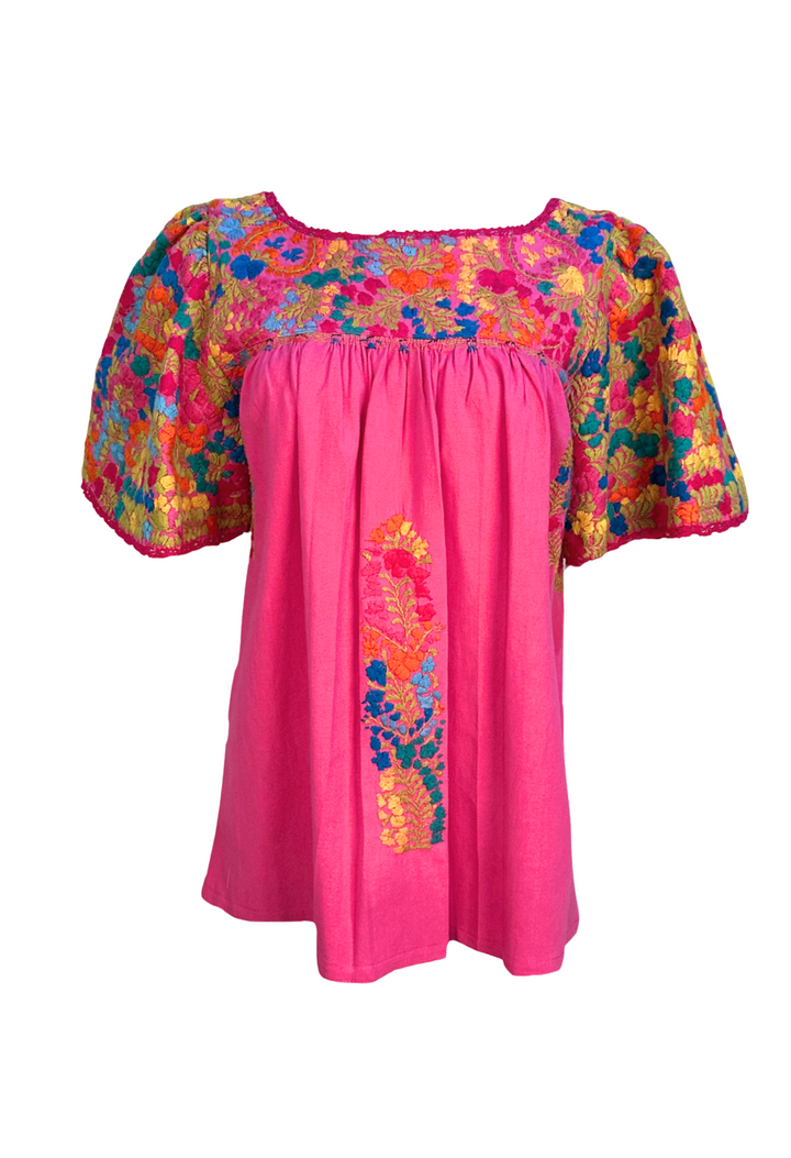Julieta Rosa Brillosa Blouse