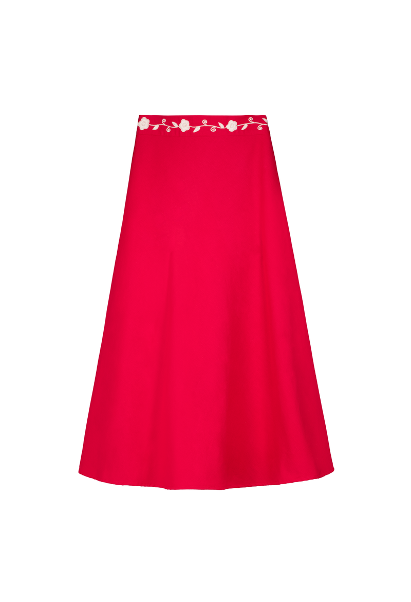 The Wrap Skirt in Red