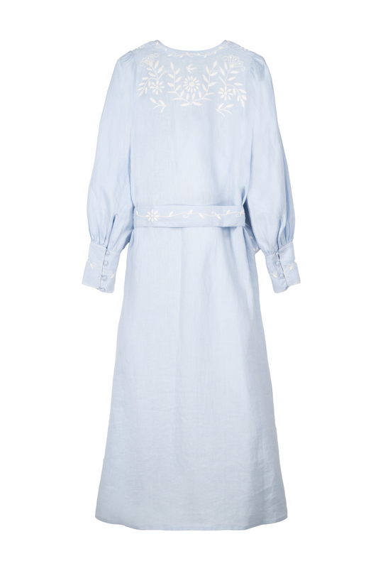 Martina Azul Claro Midi Dress