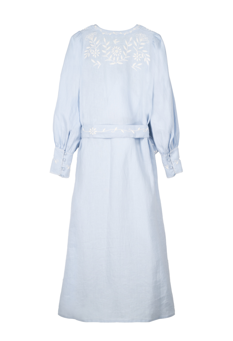 Martina Azul Claro Midi Dress