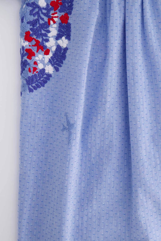 Liliana Swiss Dot Azul Short Dress
