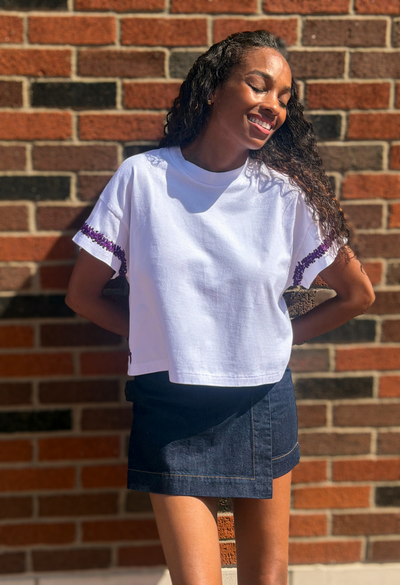 T-Shirt T-Shirt Purple Flores T-Shirt Purple Flores T-Shirt