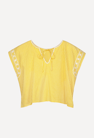Montse Blouse Blouse Montse Yellow Gingham Blouse Montse Yellow Gingham Blouse | Mi Golondrina