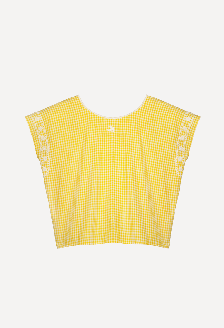 Montse Blouse Blouse Montse Yellow Gingham Blouse Montse Yellow Gingham Blouse | Mi Golondrina