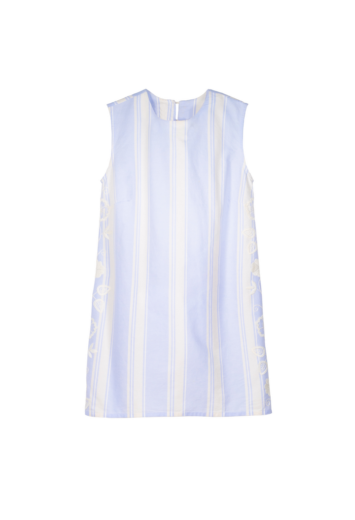 Ana Rayas Azules Short Dress