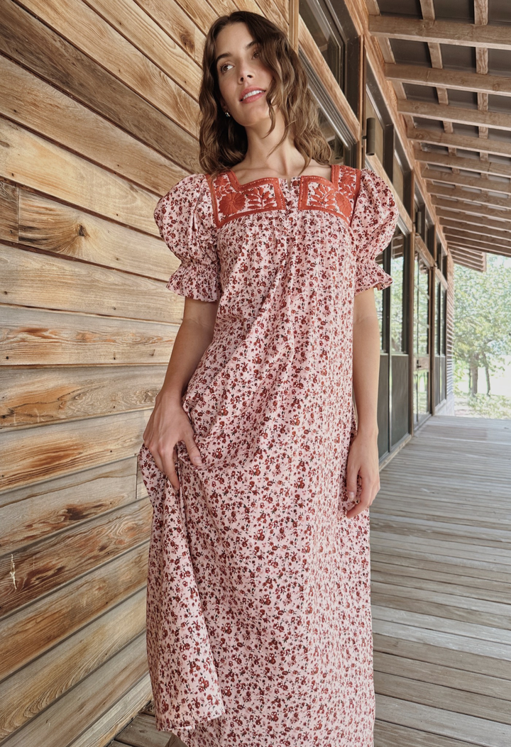 Maria Rosa Floral Midi Dress