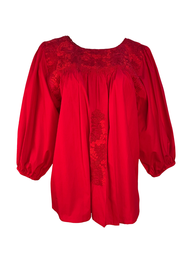Catalina Roja Tonal Blouse