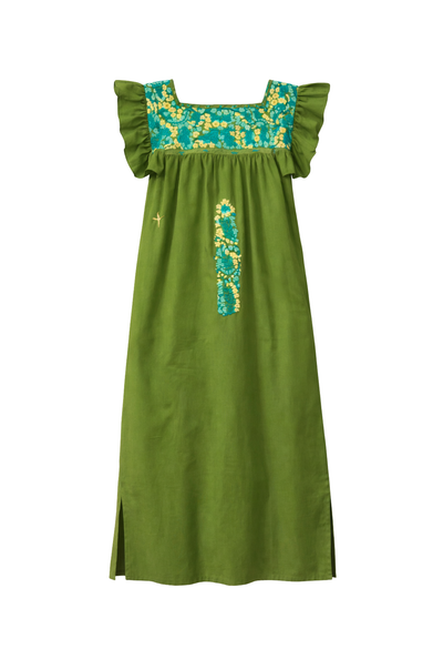 Soledad Midi Dress Dress Soledad Lime and Jade Midi Dress Soledad Lime and Jade Midi Dress