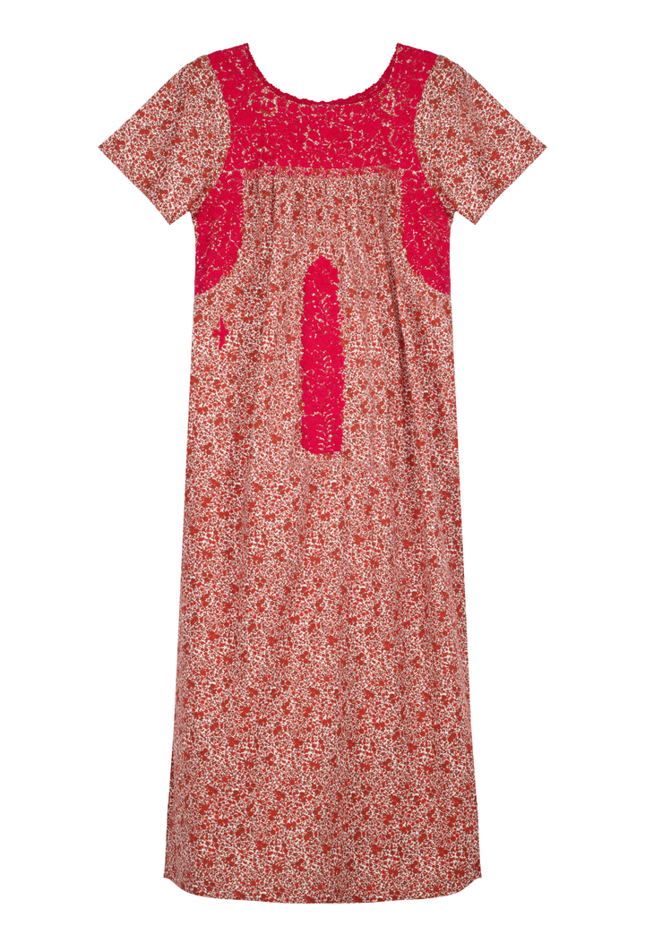 Liliana Floral Rojo Midi Dress