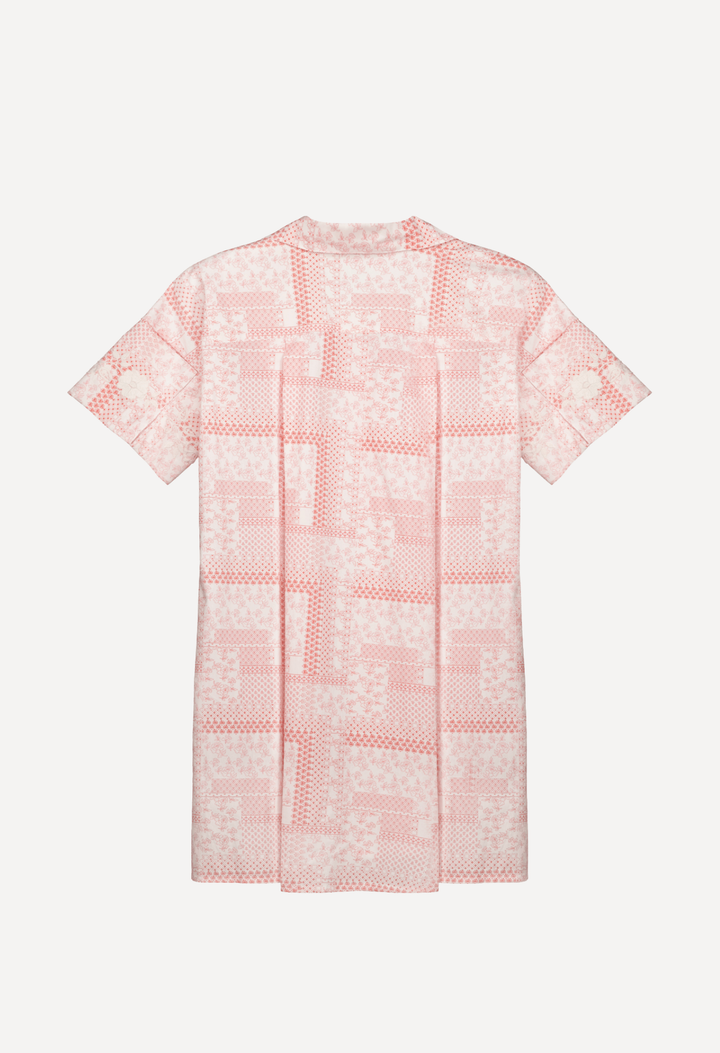 Emilia Short Dress Dress Emilia Coral Block Print Short Dress Emilia Coral Print Short Dress | Mi Golondrina