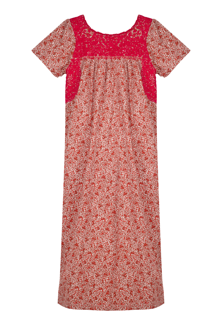 Liliana Floral Rojo Midi Dress