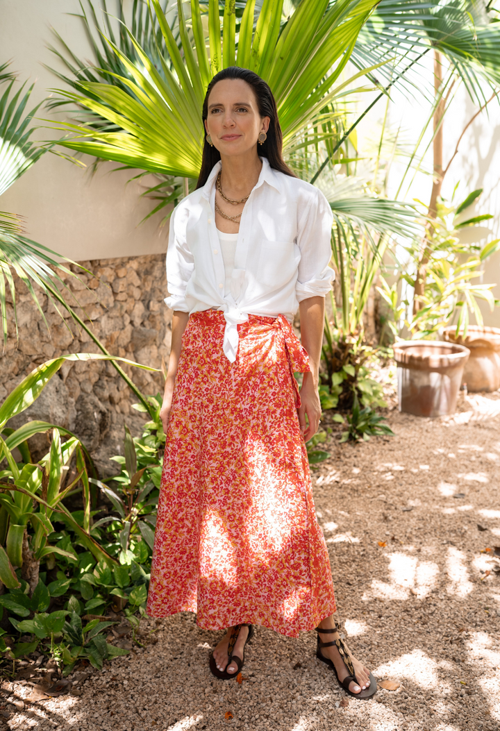Chiapas Wrap Skirt Skirt The Wrap Skirt Floral The Wrap Skirt Floral | Mi Golondrina