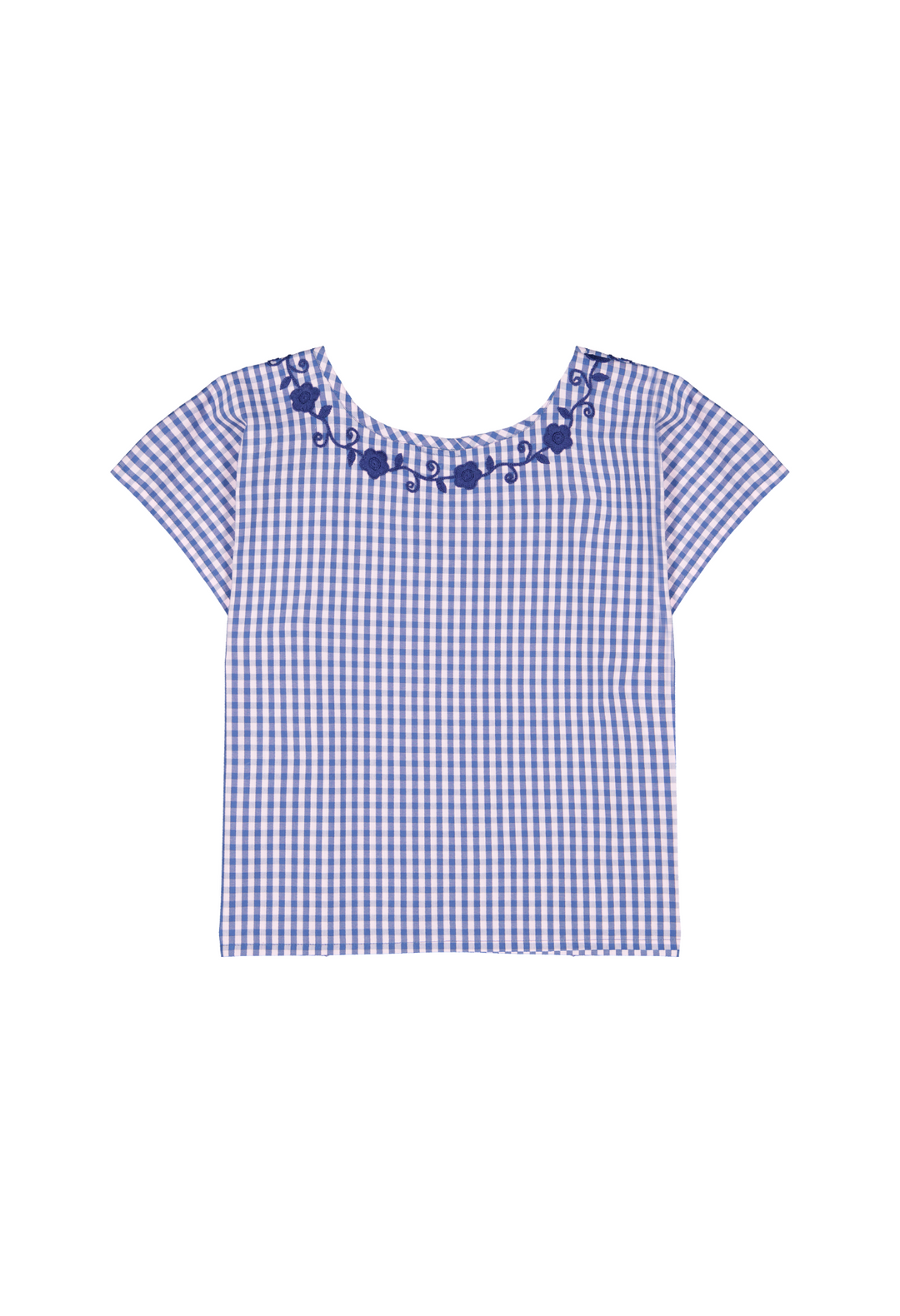 Montse Azul Gingham Blouse