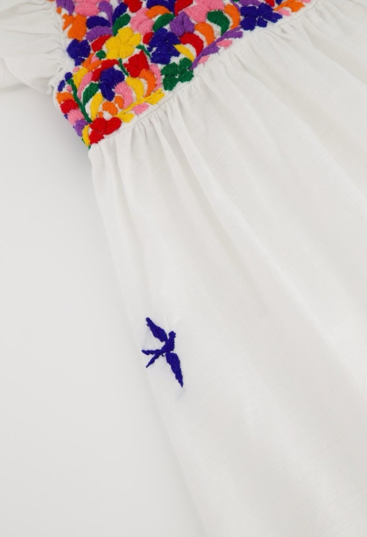 Maya Girl Dress Childrens Maya White Fiesta Girl's Ruffle Dress Maya White Fiesta Girl's Ruffle Dress