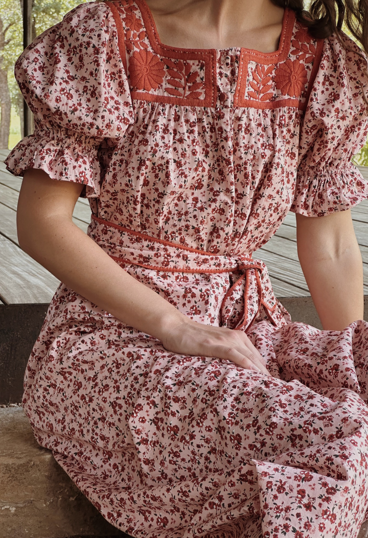 Maria Rosa Floral Midi Dress