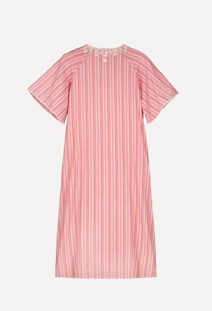 Malena Caftan Dress Dress Malena Caftan Coral Stripes Malena Caftan Coral Stripes | Mi Golondrina