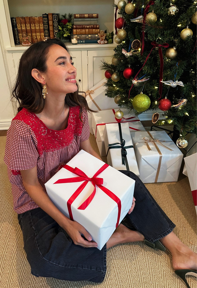 Liliana Red Gingham Blouse