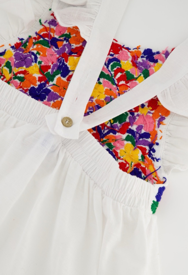 Maya Girl Dress Childrens Maya White Fiesta Girl's Ruffle Dress Maya White Fiesta Girl's Ruffle Dress