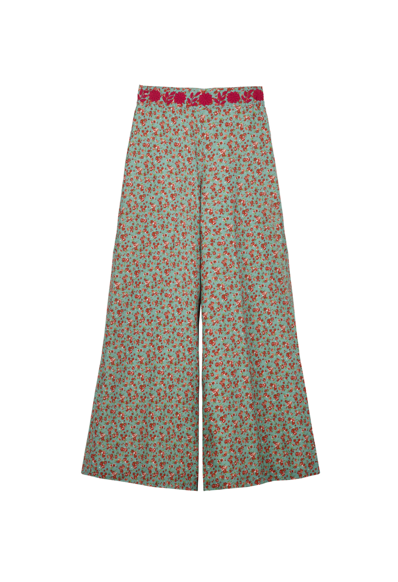 Clara Verde Floral Pant
