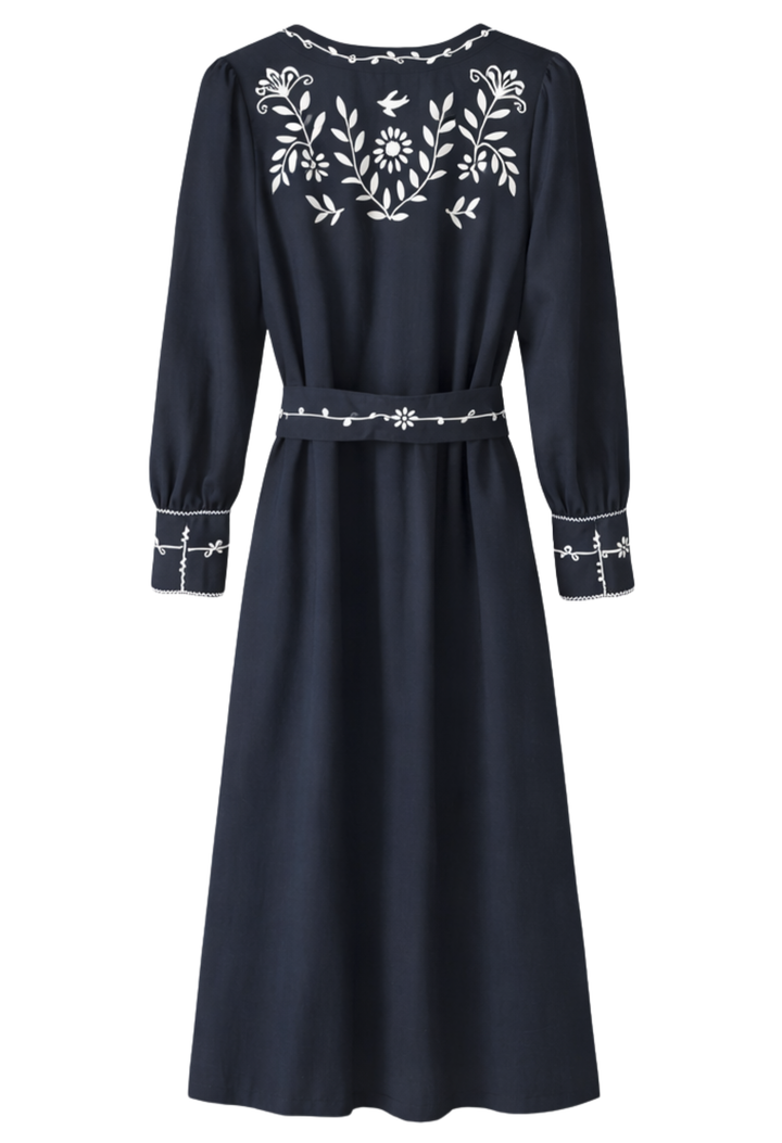 Martina Long Dress Dress Martina Navy and White Midi Dress Martina Navy and White Midi Dress