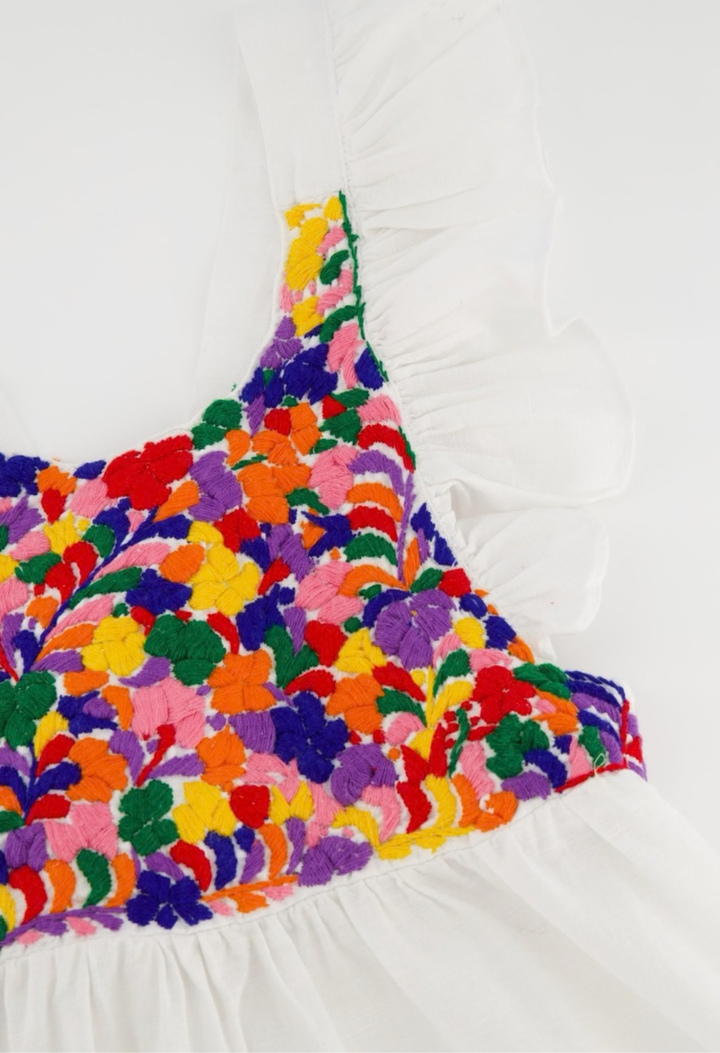 Maya Girl Dress Childrens Maya White Fiesta Girl's Ruffle Dress Maya White Fiesta Girl's Ruffle Dress