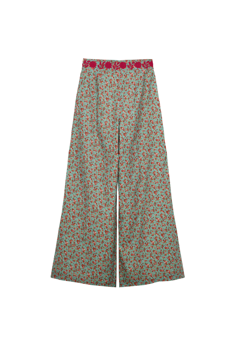 Clara Verde Floral Pant