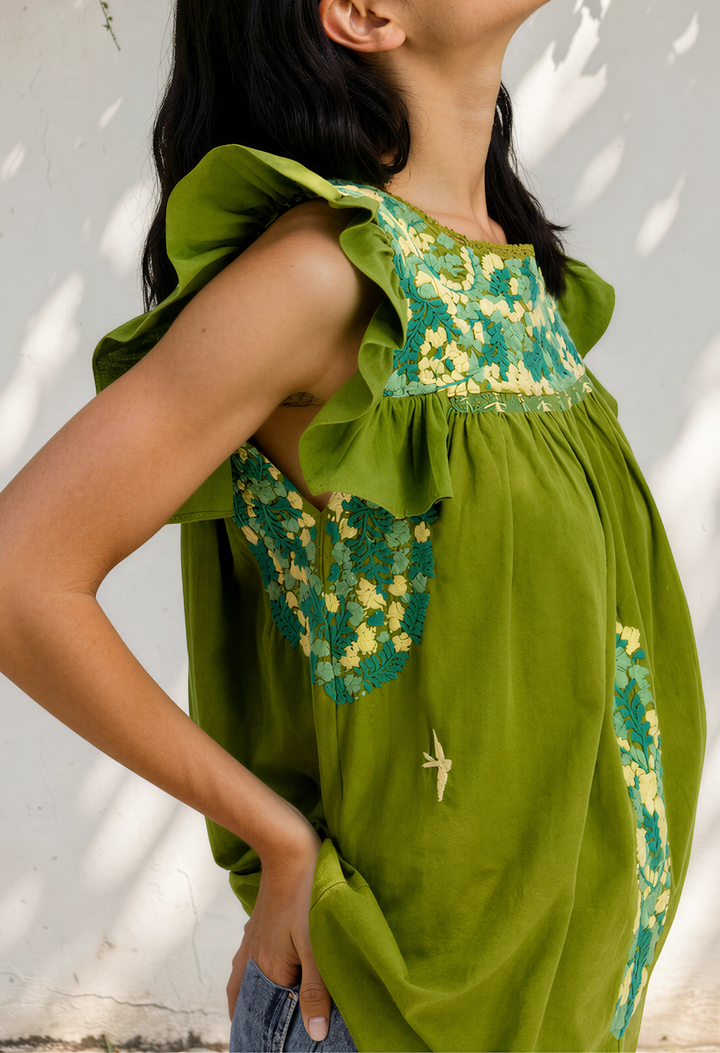 Soledad Blouse Blouse Soledad Lime and Jade Blouse Soledad Lime and Jade Blouse