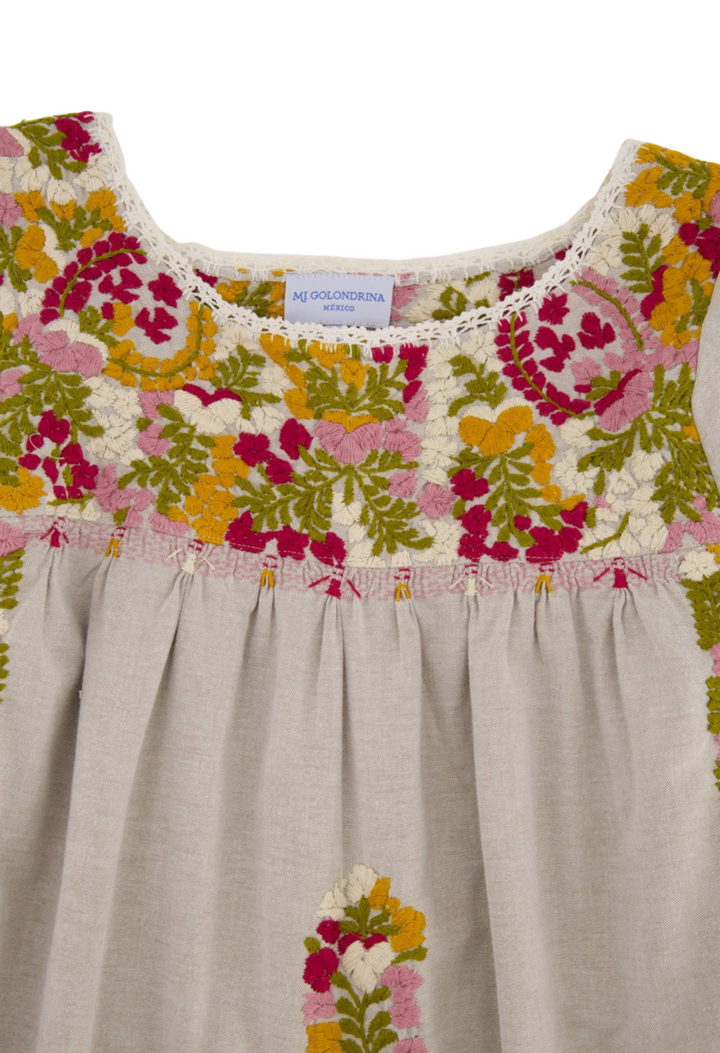 Leona Khaki Otoñal Short Dress