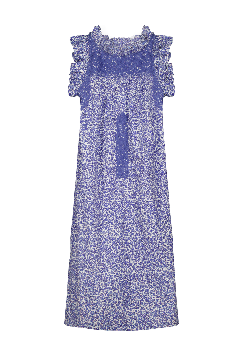 Olivia Blue Floral Midi Dress