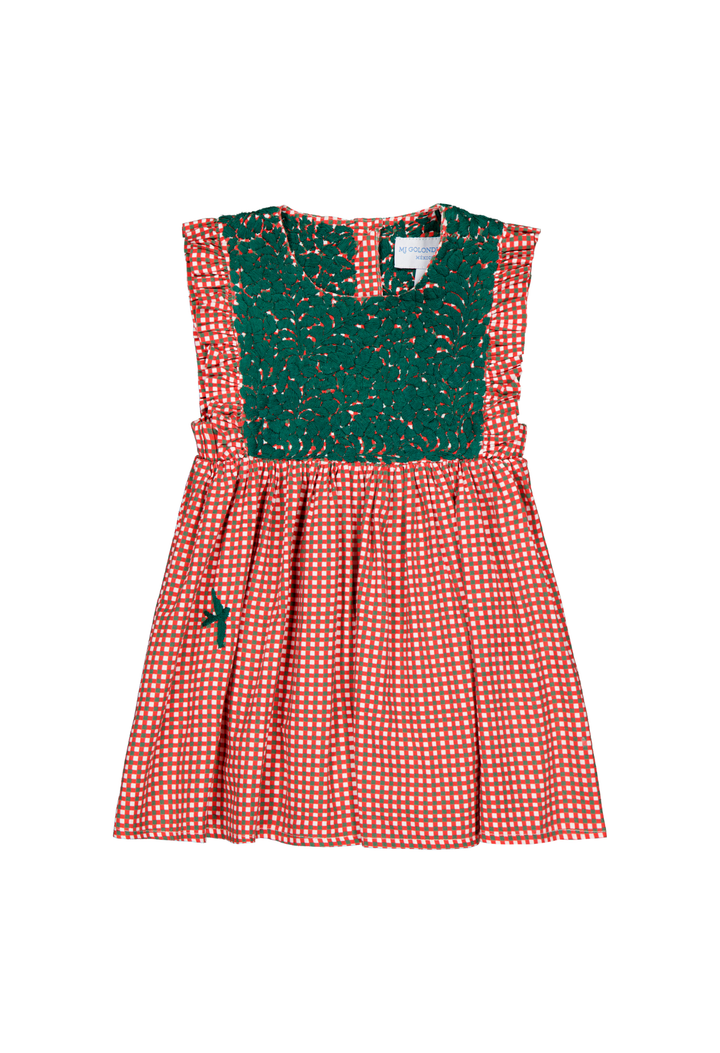 Ines Girls Dress Childrens Ines Red Gingham Girl's Dress Ines Red Gingham Girl's Dress | Mi Golondrina