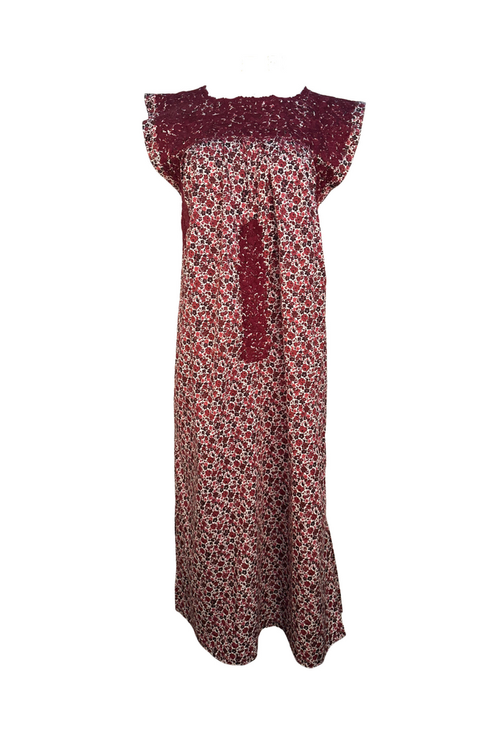 Floral Granate Midi Dress