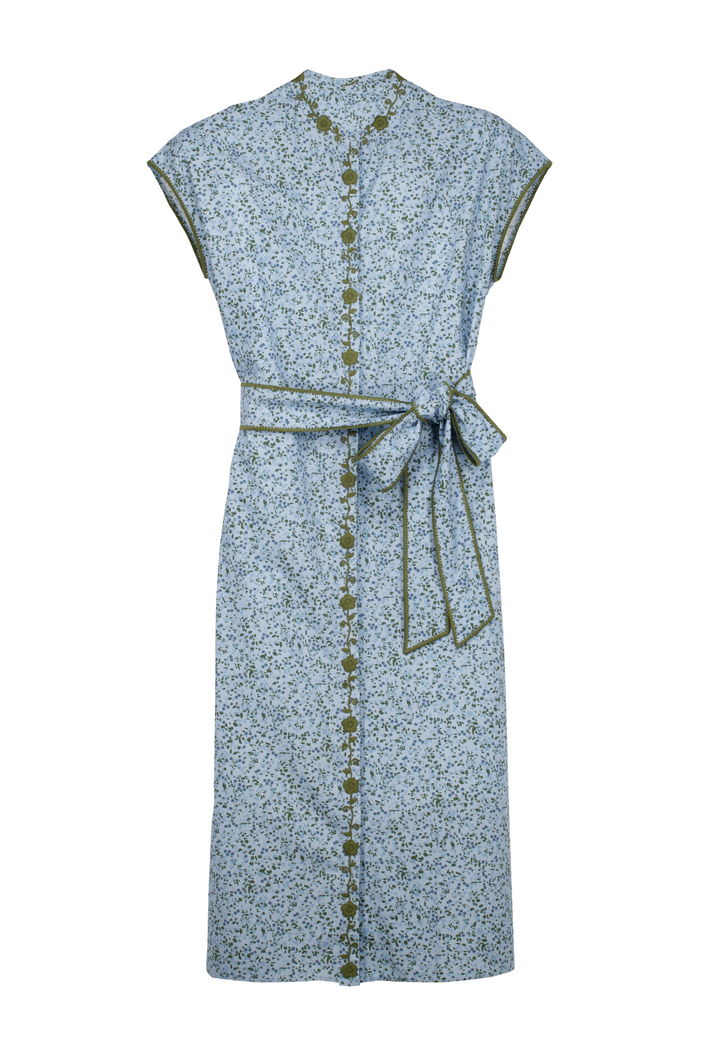 Valeria Azul Floral Midi Dress