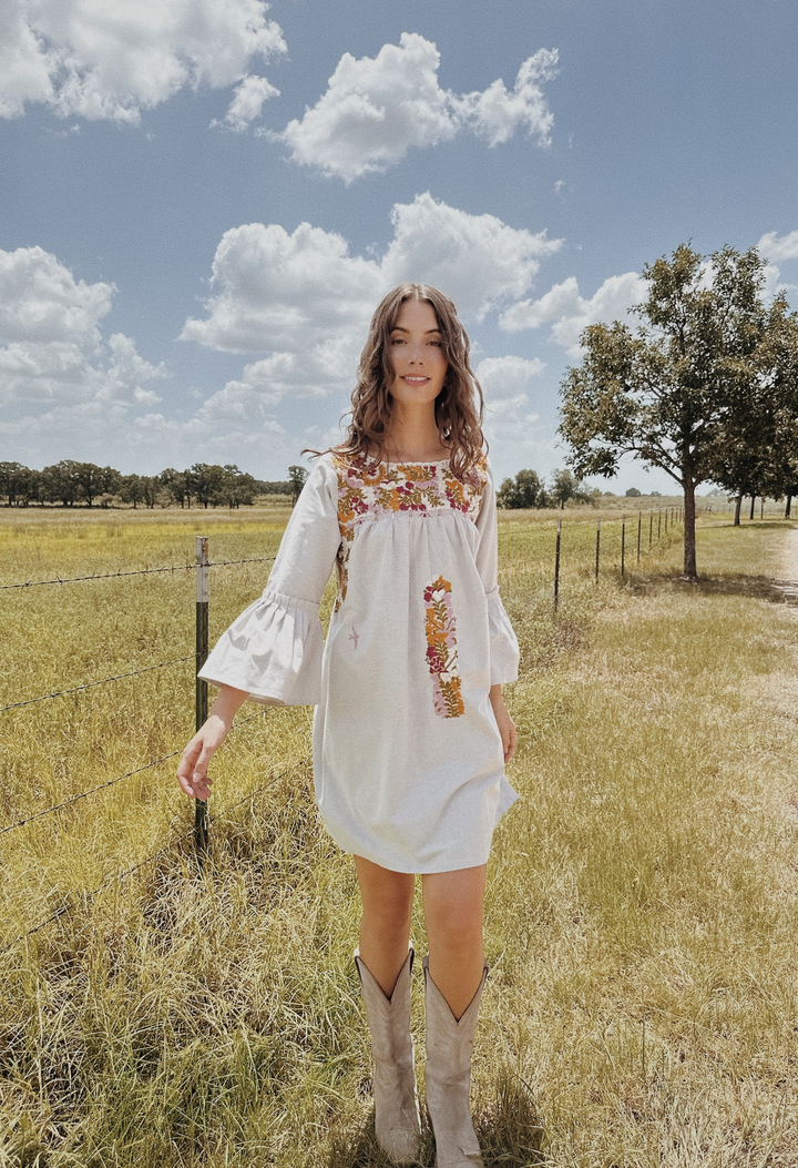 Leona Khaki Otoñal Short Dress