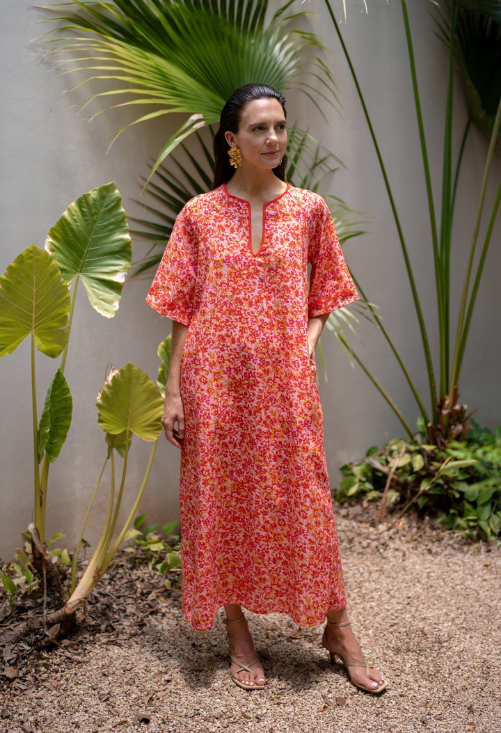Malena Floral Caftan Dress