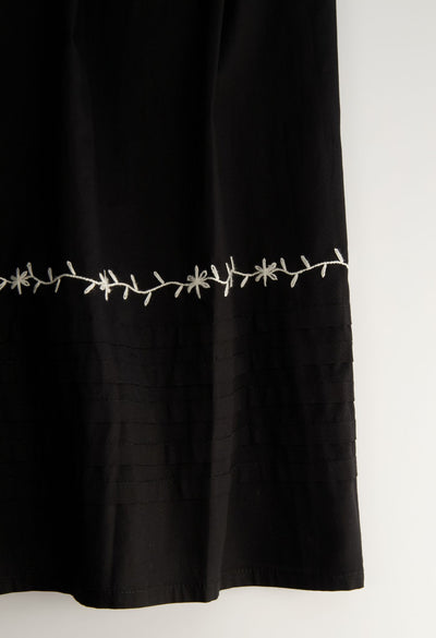 Daniela Skirt Skirt Daniela Black and Ivory Skirt Daniela Skirt | Hand-Embroidered Black Skirt | Mi Golondrina