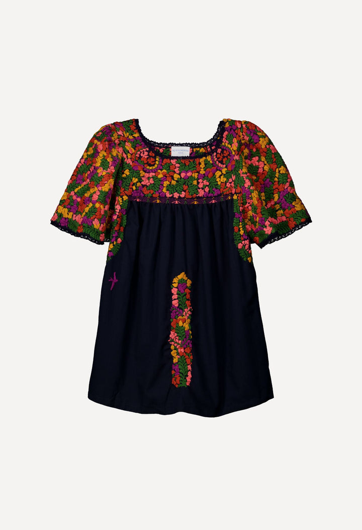 Julieta Blouse Blouse Julieta Navy Autumn Blouse Julieta Blouse | Hand-Embroidered Oaxacan Artistry | Mi Golondrina