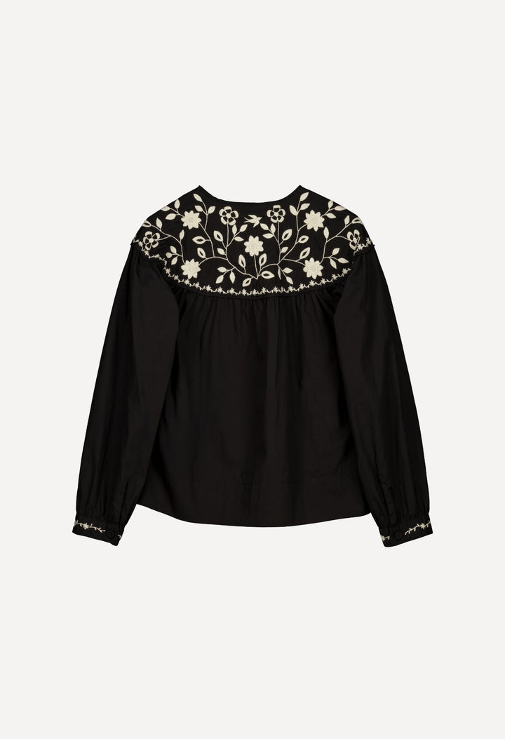 Thalia Blouse Blouse Thalia Black and Ivory Blouse NEW: Thalia Blouse | Hand-Embroidered Chamula Cotton | Mi Golondrina