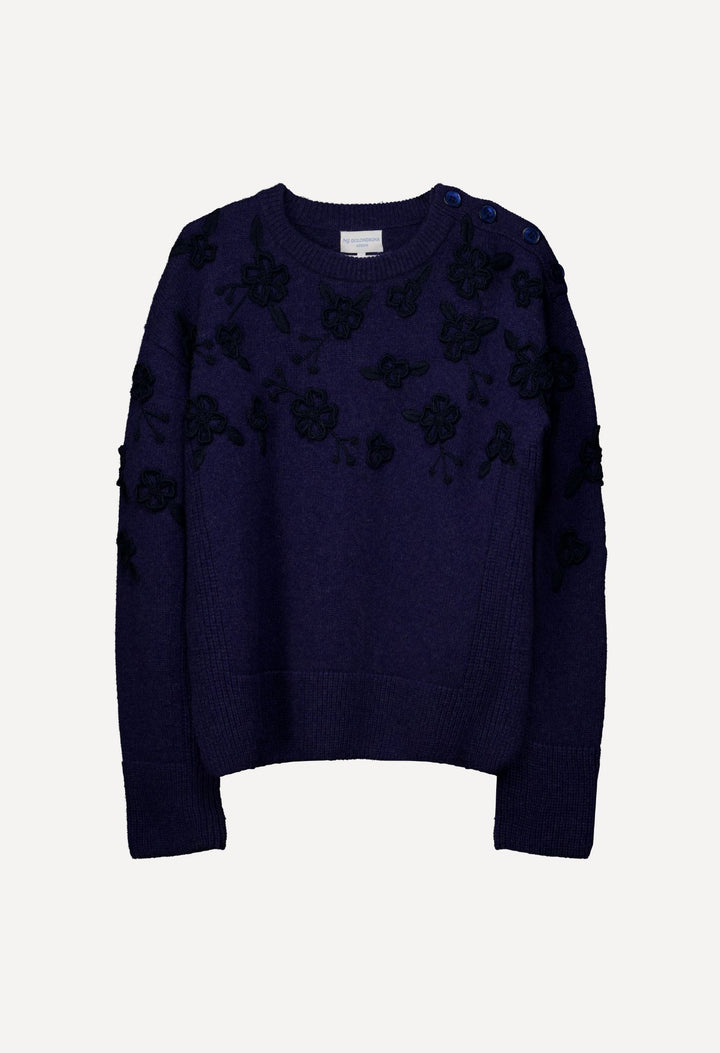 Sweater Sweater Navy Floral Crewneck Sweater Navy Floral Crewneck Sweater