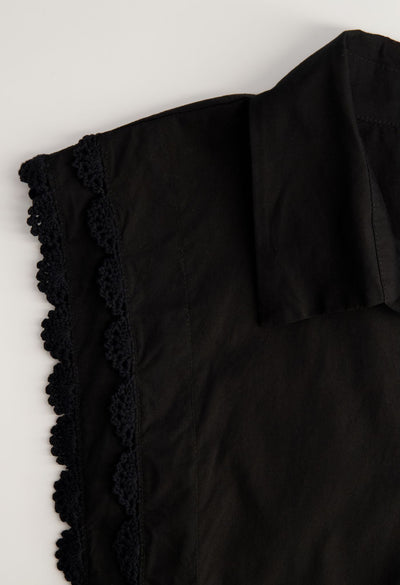 Nina Blouse Blouse Nina Black Crochet Blouse Nina Blouse | Hand-Crochet Detail | Mi Golondrina