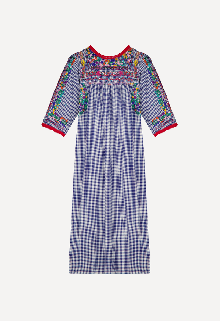 Deshilado Midi Dress Dress Blue Deshilado Midi Dress Blue Deshilado Midi Dress | Mi Golondrina