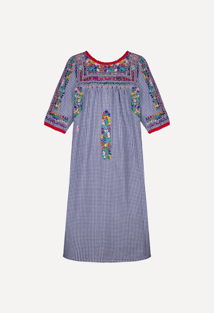 Deshilado Midi Dress Dress Blue Deshilado Midi Dress Blue Deshilado Midi Dress | Mi Golondrina