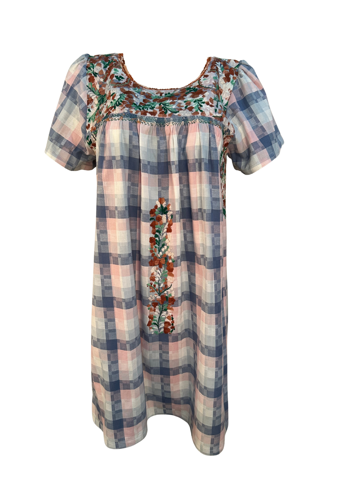 Liliana Plaid y Naranja Short Dress