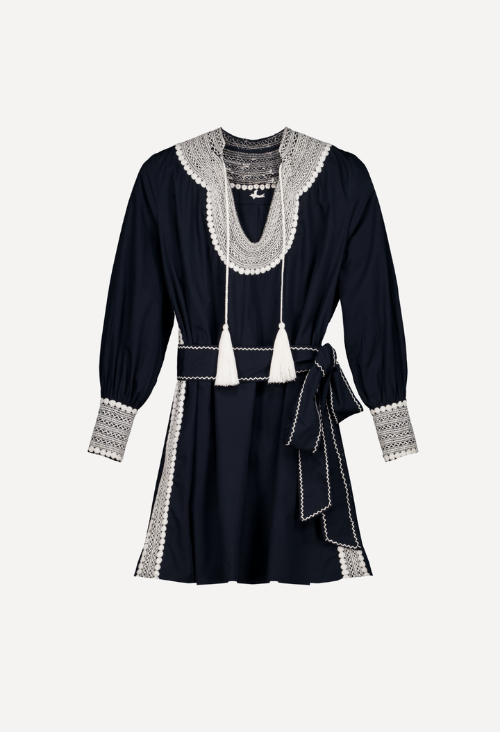 Beatriz Short Dress Dress Beatriz Navy and Ivory Short Dress Beatriz Navy and Ivory Short Dress | Mi Golondrina