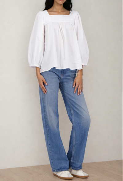Marta Blouse Blouse Marta White Blouse Marta Rosa Blouse | Mi Golondrina